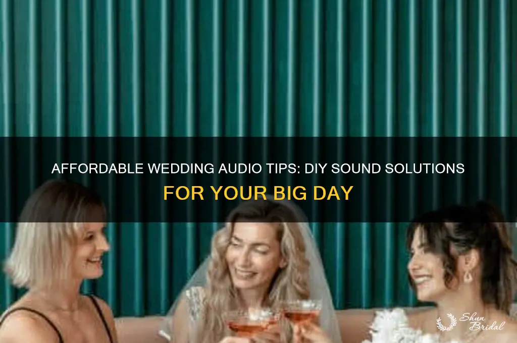 how to do wedding audio on a budget
