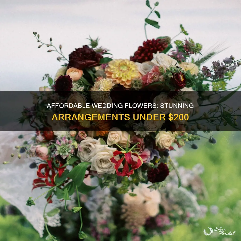how to do wedding flowers for 200 total