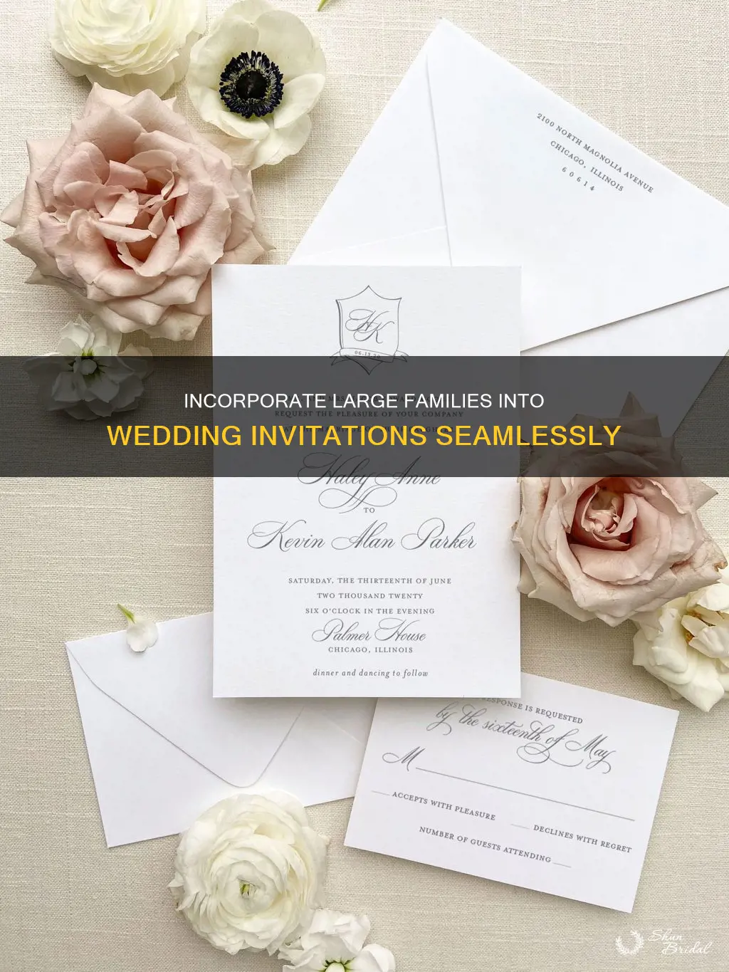 how to do wedding invitations with a large family