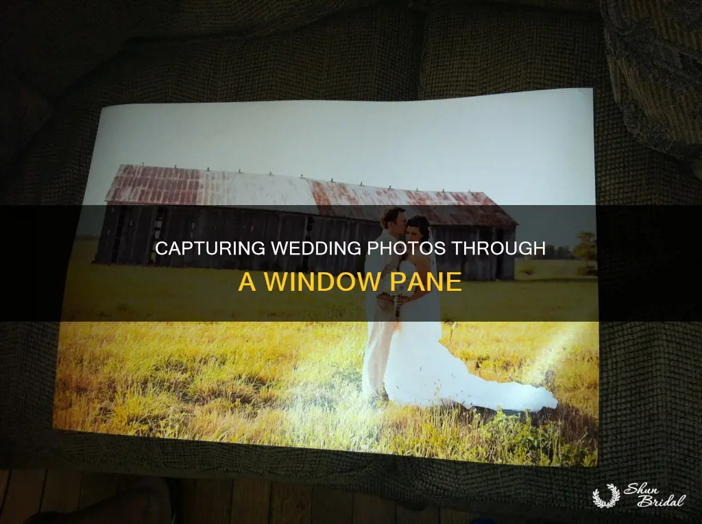 how to do wedding photo inside window pane