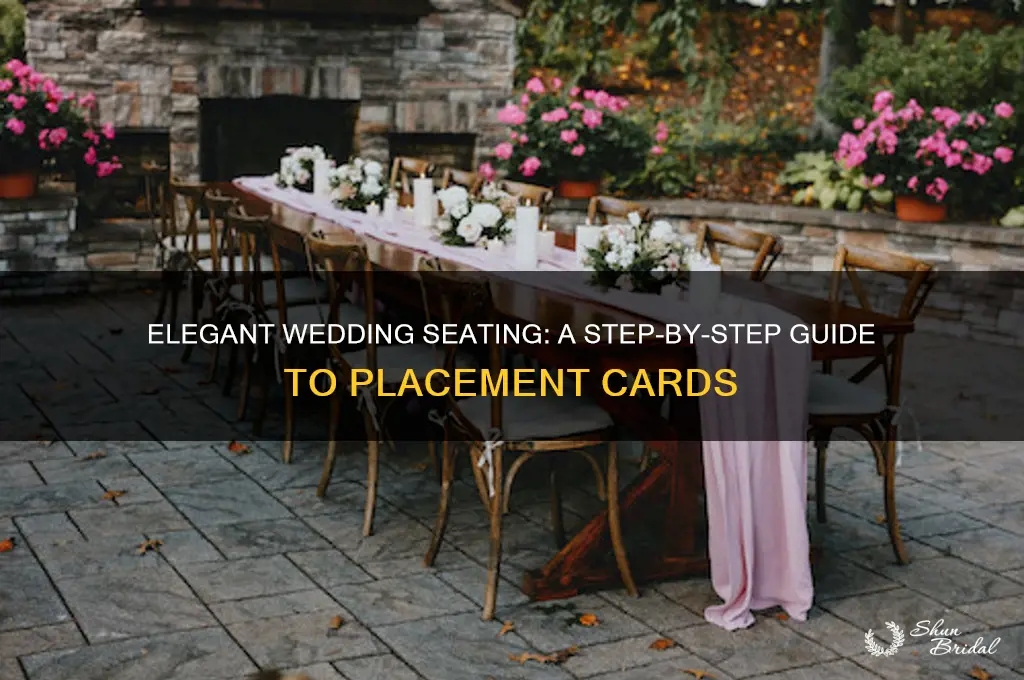 how to do wedding placement cards