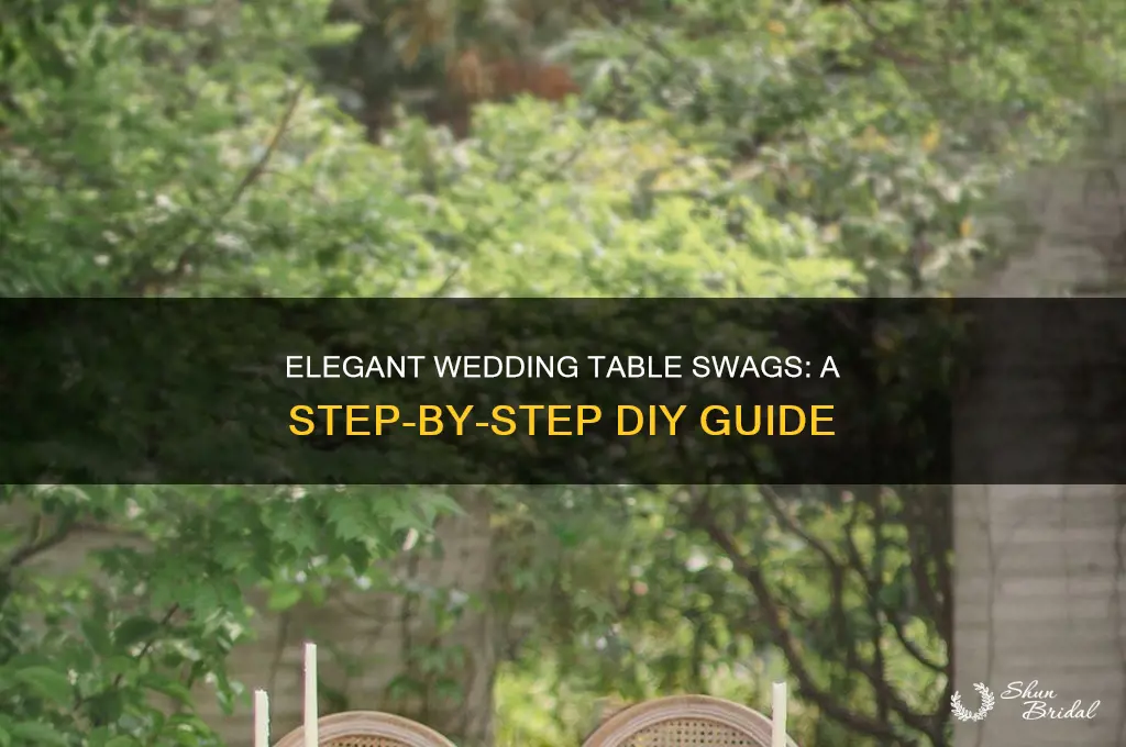 how to do wedding table swags