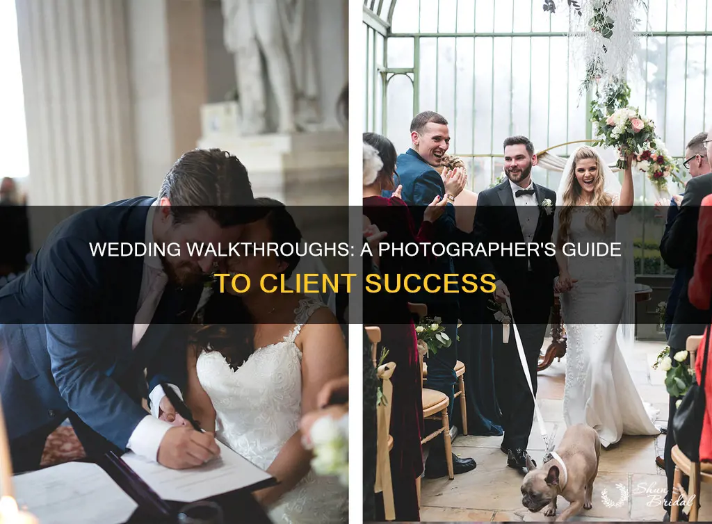 how to do wedding walkthroughs with clients photographer
