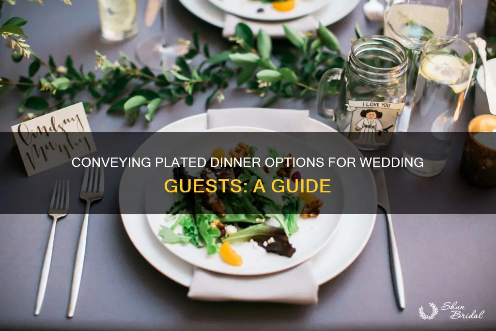 how to do you convey plated dinner for wedding invitation