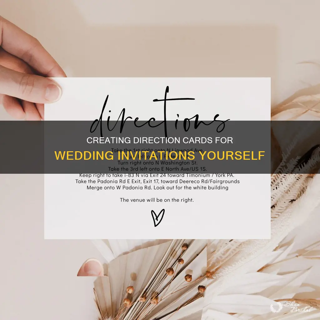 how to do your own direction cards for wedding invitations