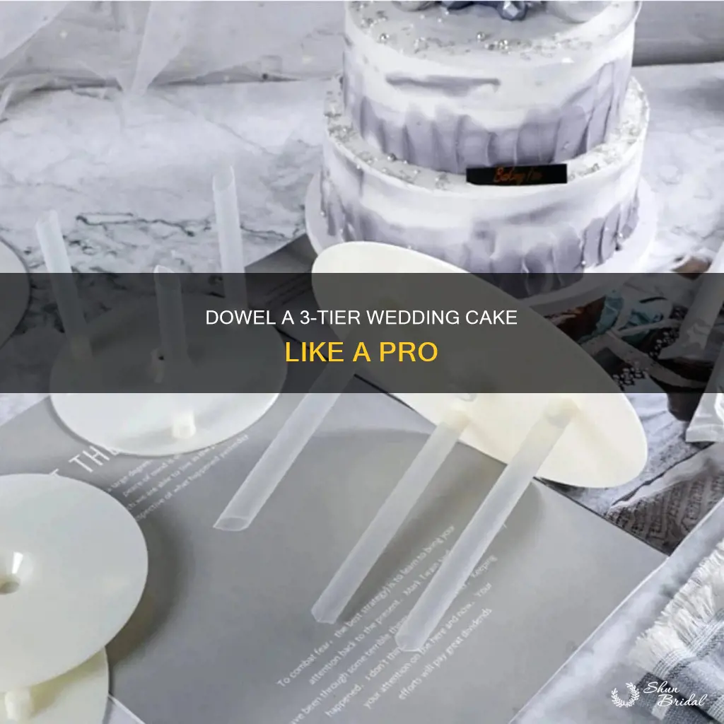 how to dowel a 3 tier wedding cake