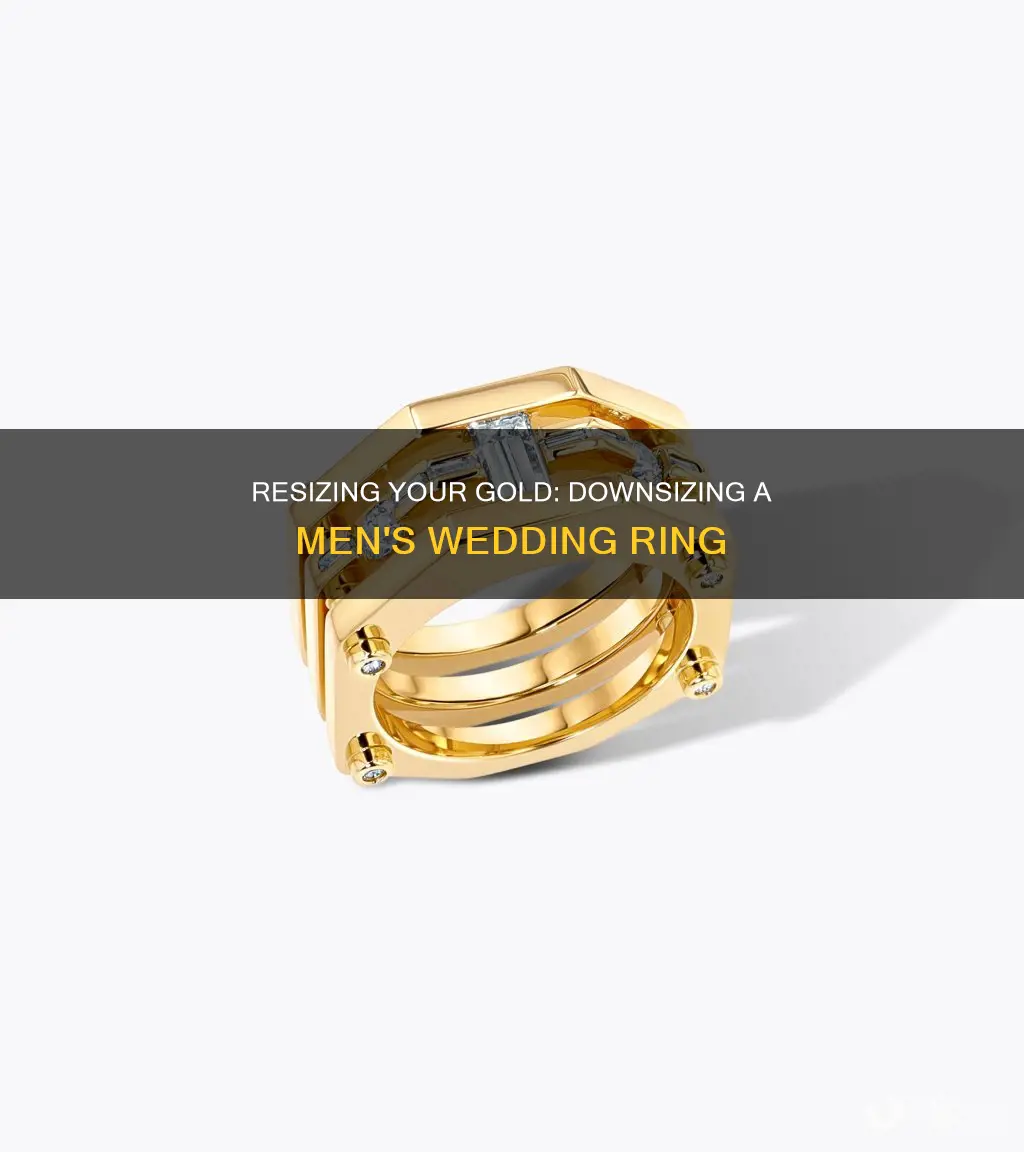 how to downsize a mens solid gold wedding ring