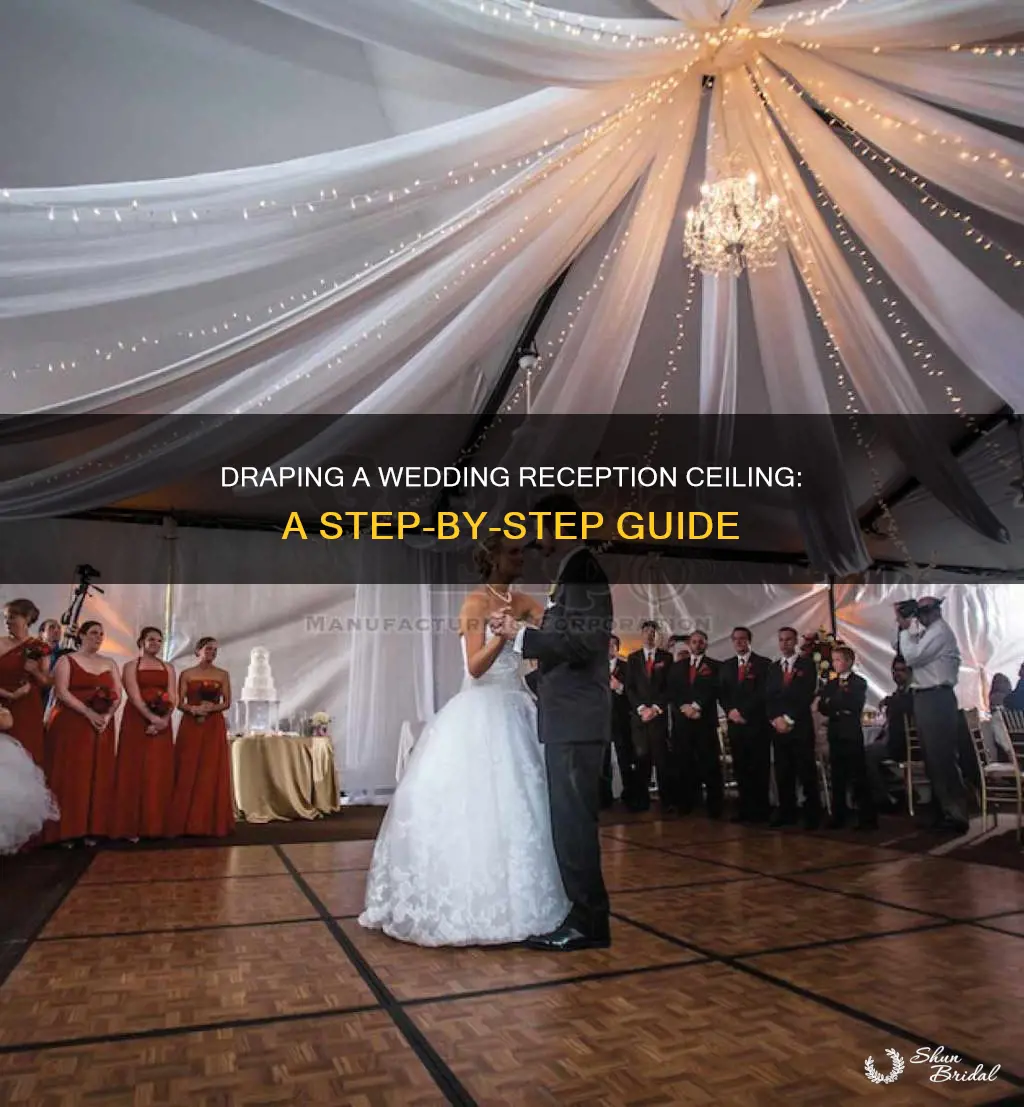 how to drape a ceiling for a wedding reception