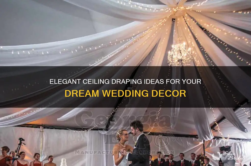 how to drape a ceiling for a wedding