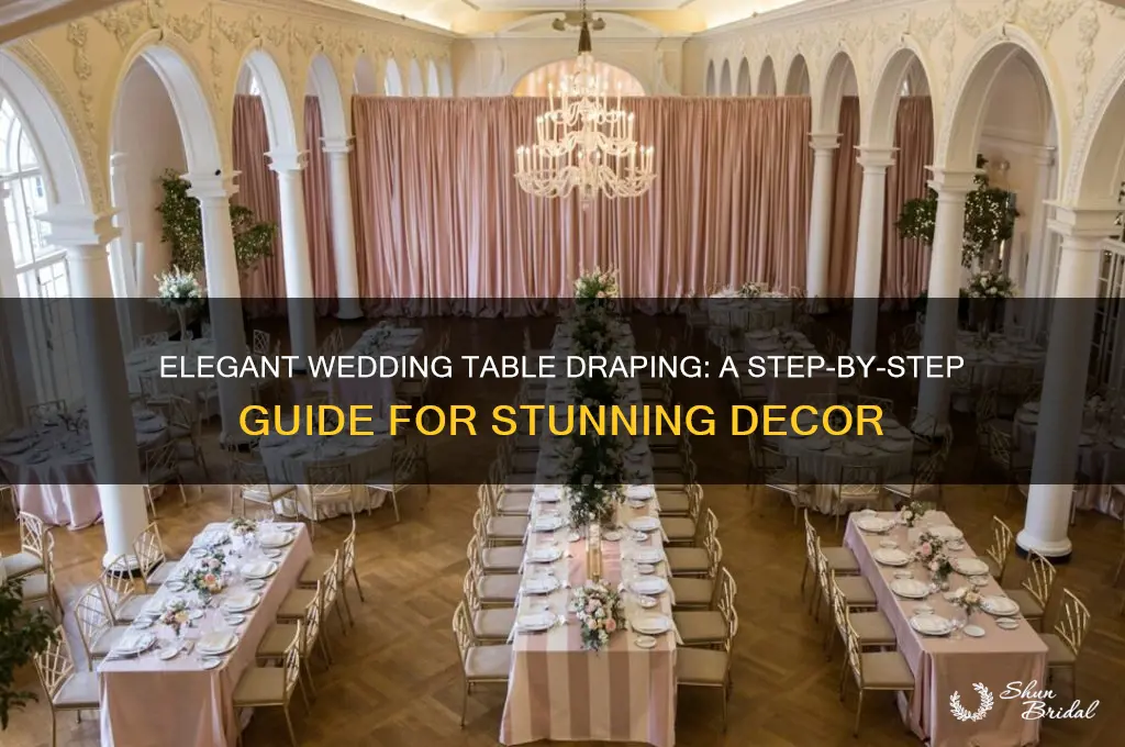 how to drape a table weddings