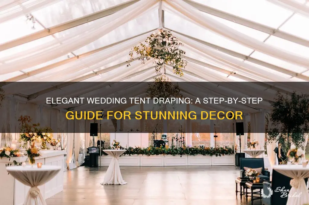 how to drape a tent for a wedding