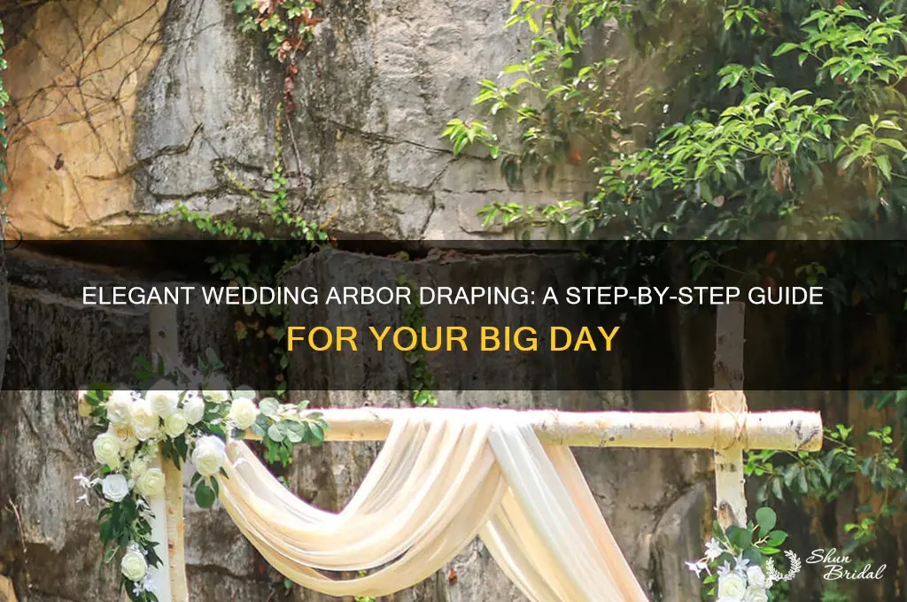 how to drape a wedding arbor