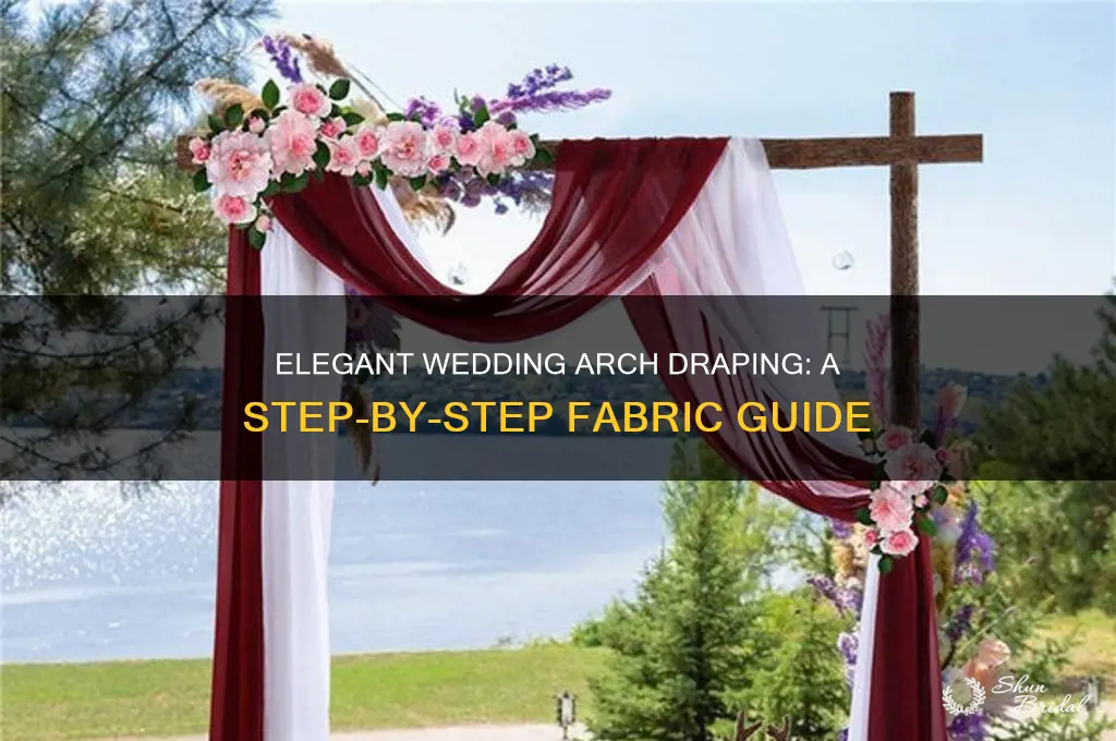 how to drape a wedding arch with fabric