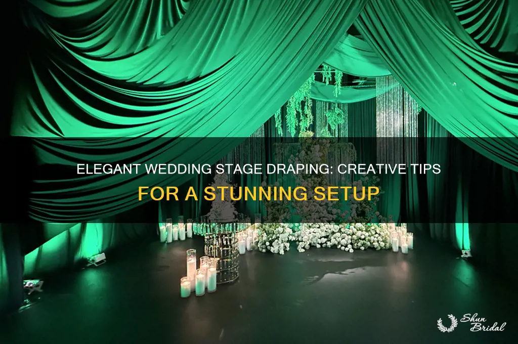how to drape a wedding stage