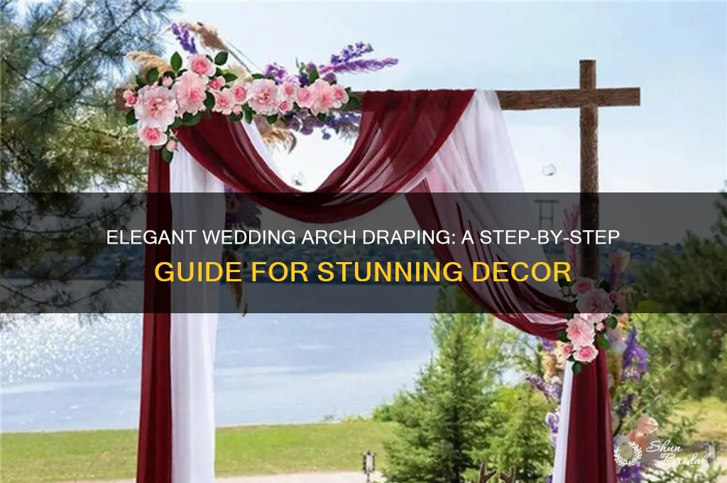 how to drape an arch for a wedding