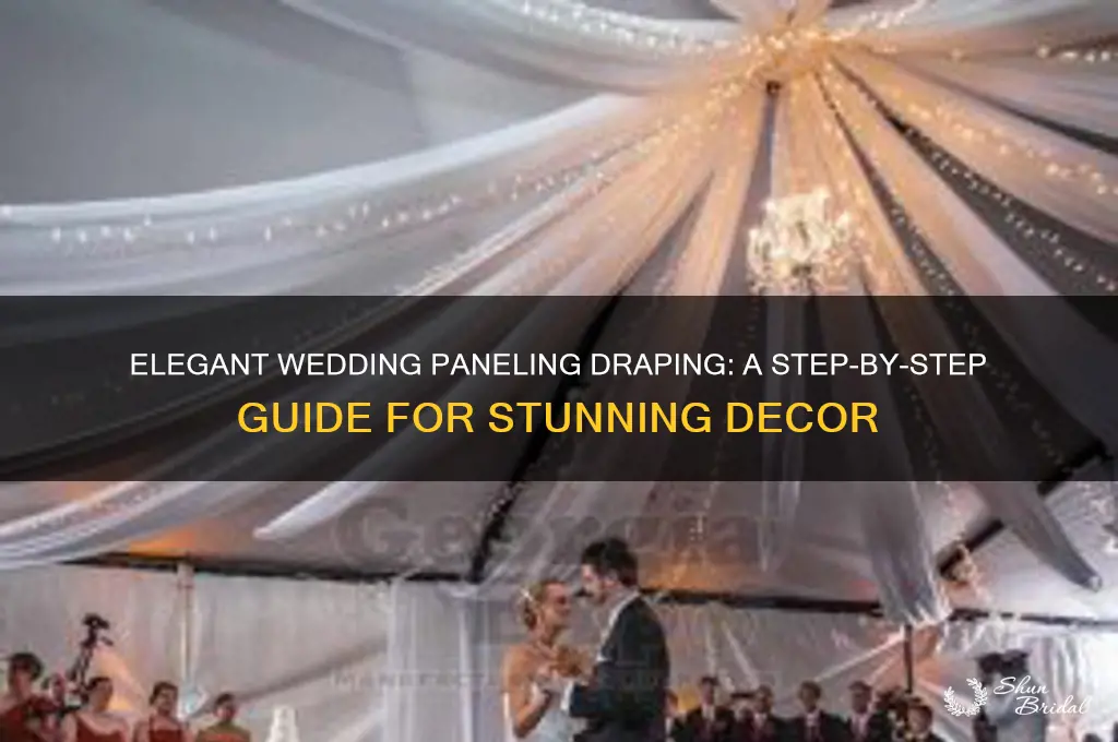 how to drape paneling for wedding