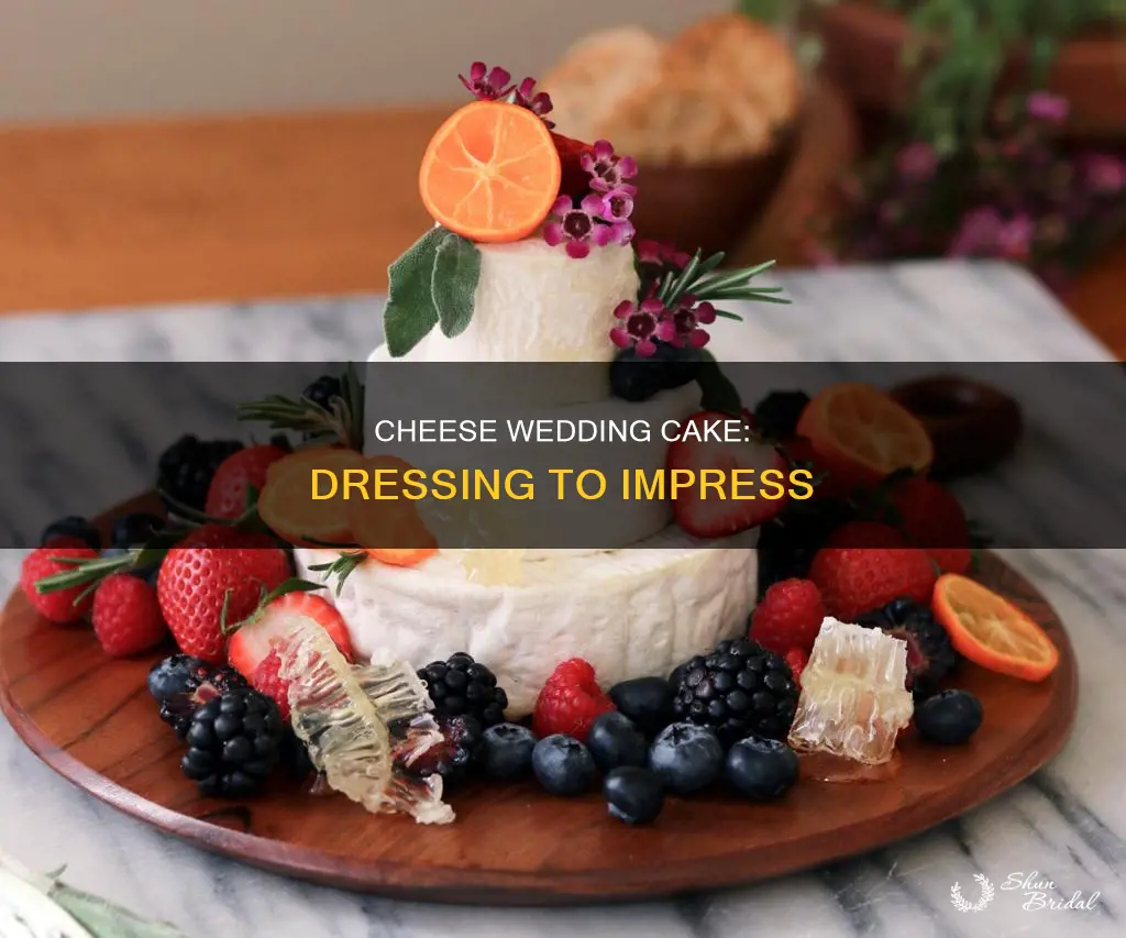 how to dress a cheese wedding cake