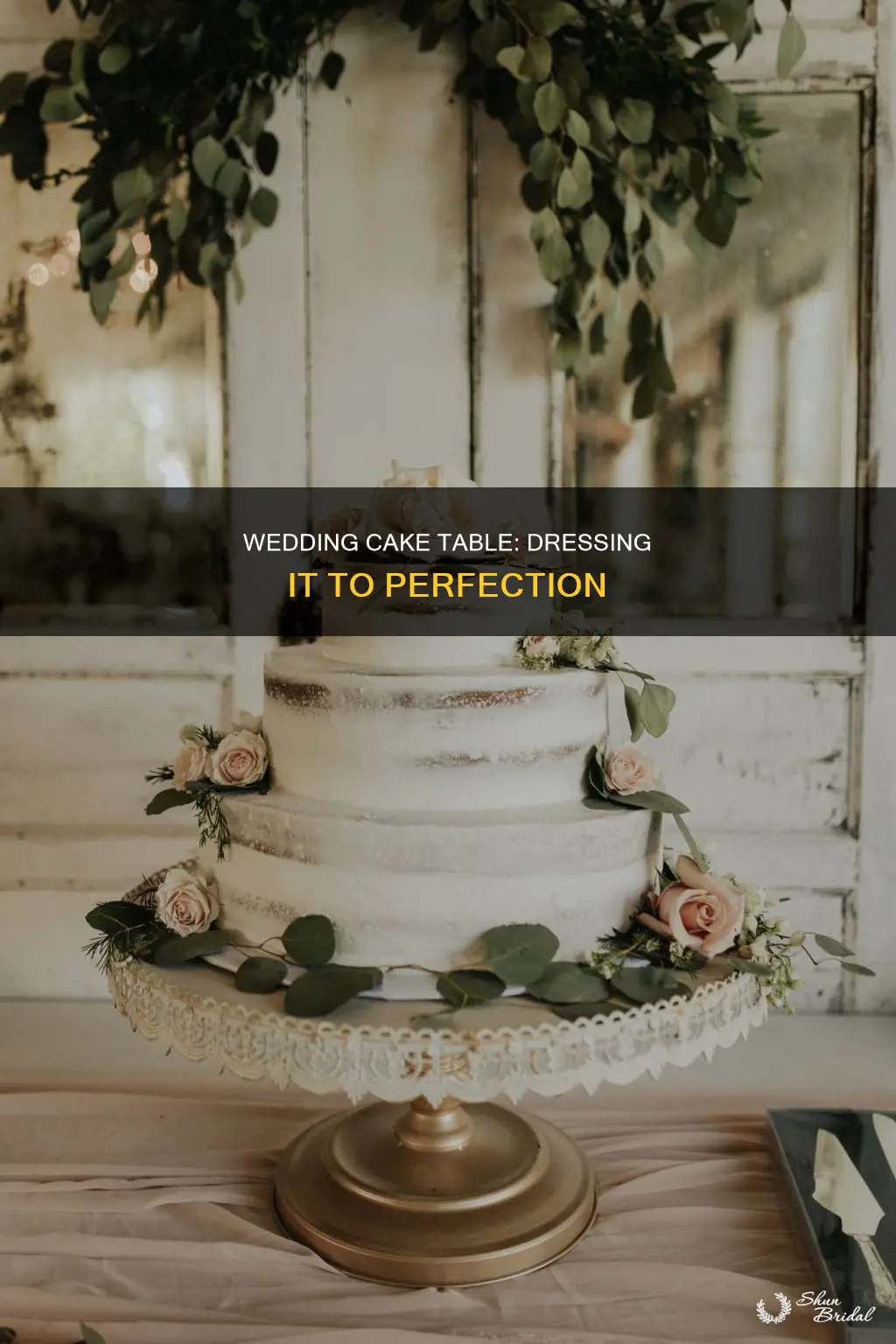 how to dress a wedding cake table