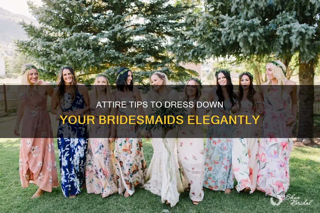 how to dress down bridesmaids