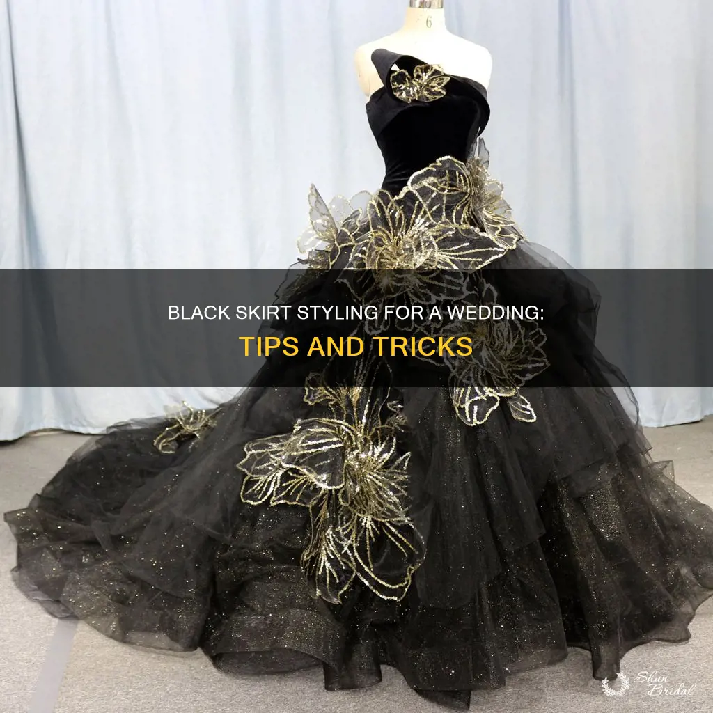 how to dress up a black skirt for a wedding