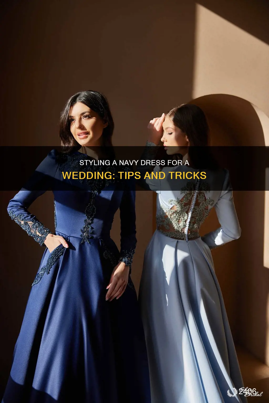 how to dress up a navy dress for a wedding