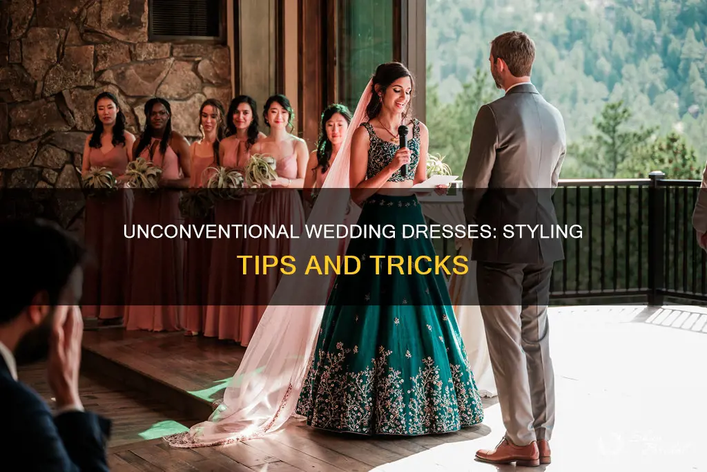 how to dress up a nontraditional wedding dress