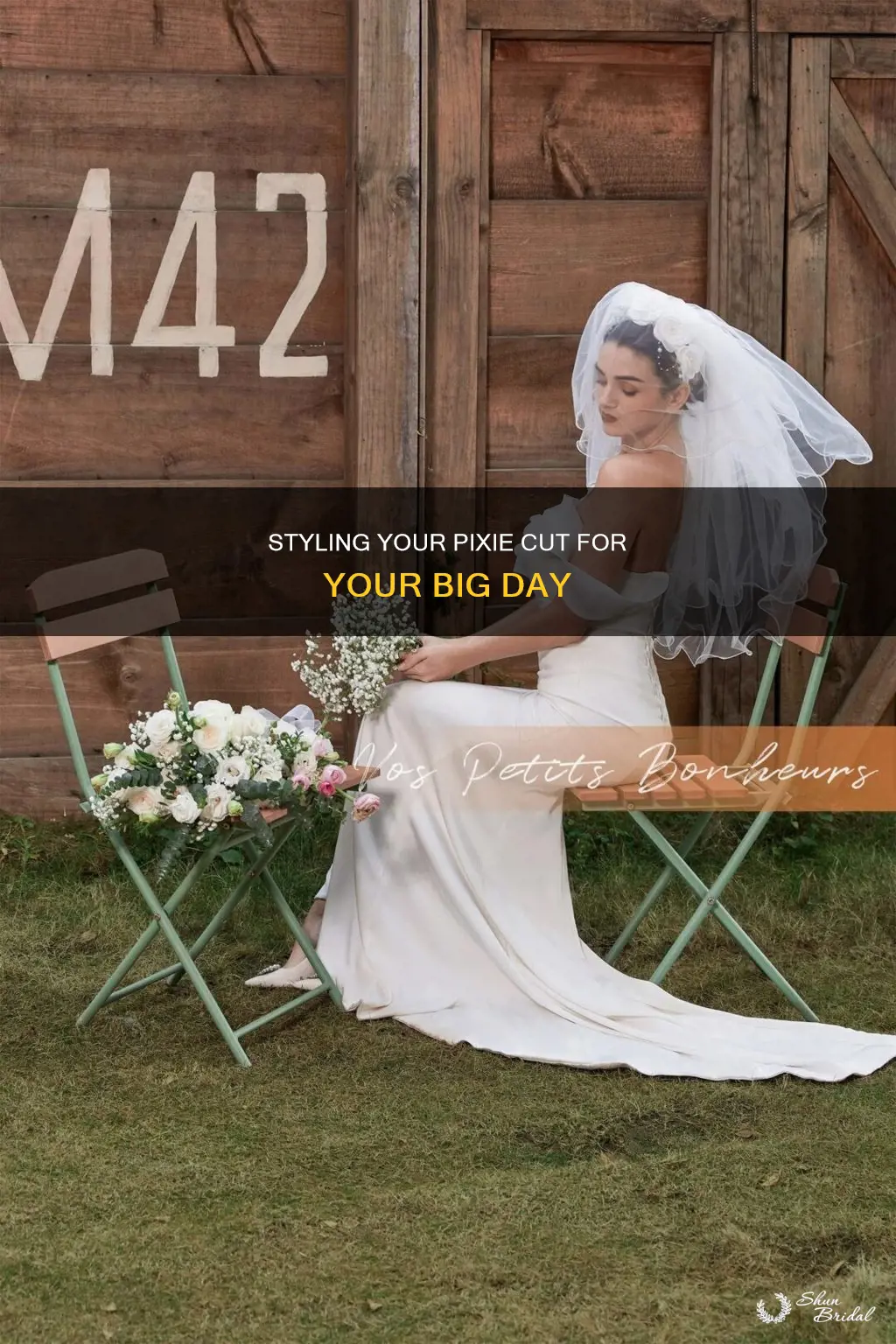 how to dress up a pixie cut for a wedding