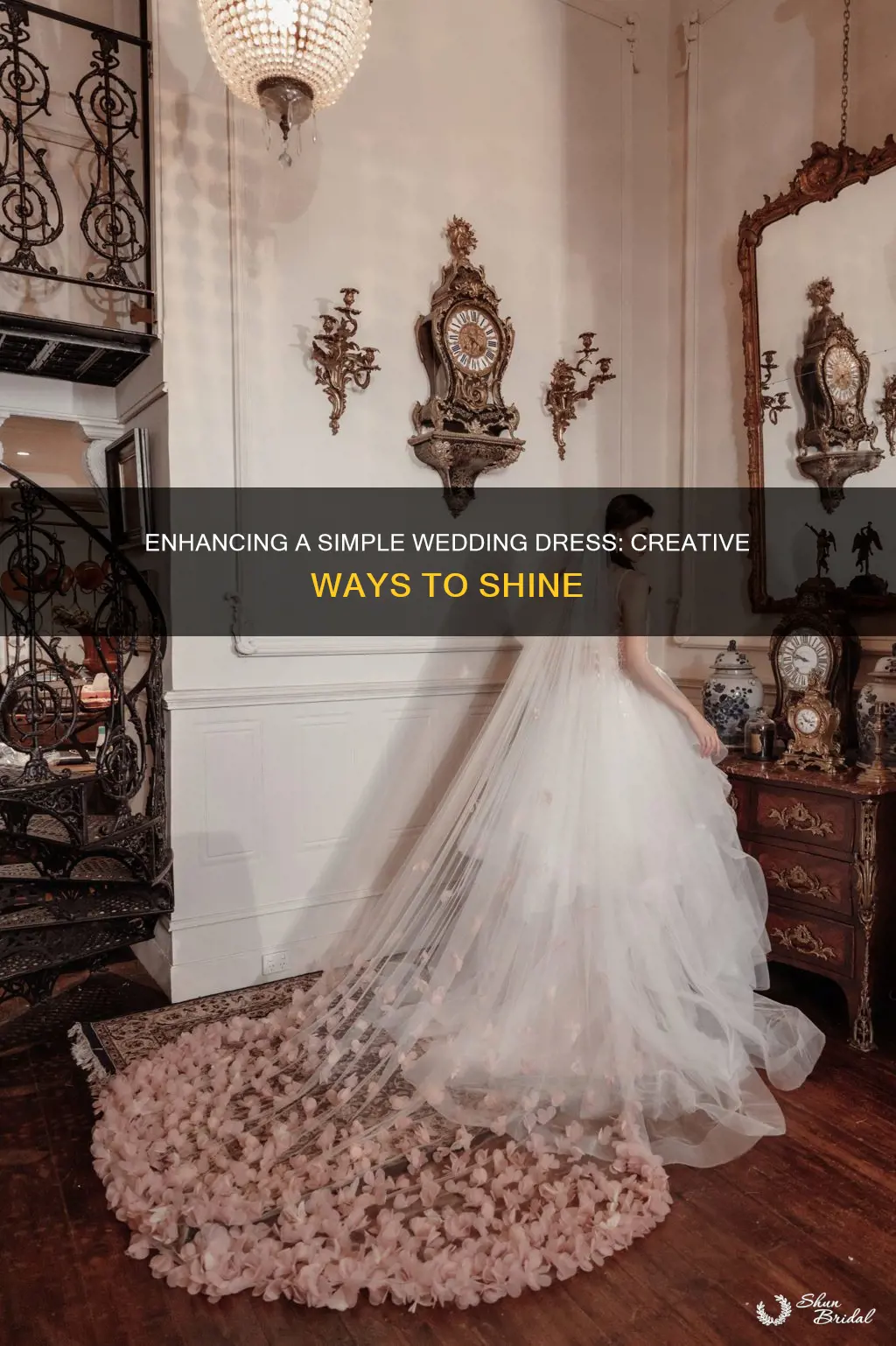 how to dress up a plain wedding dress