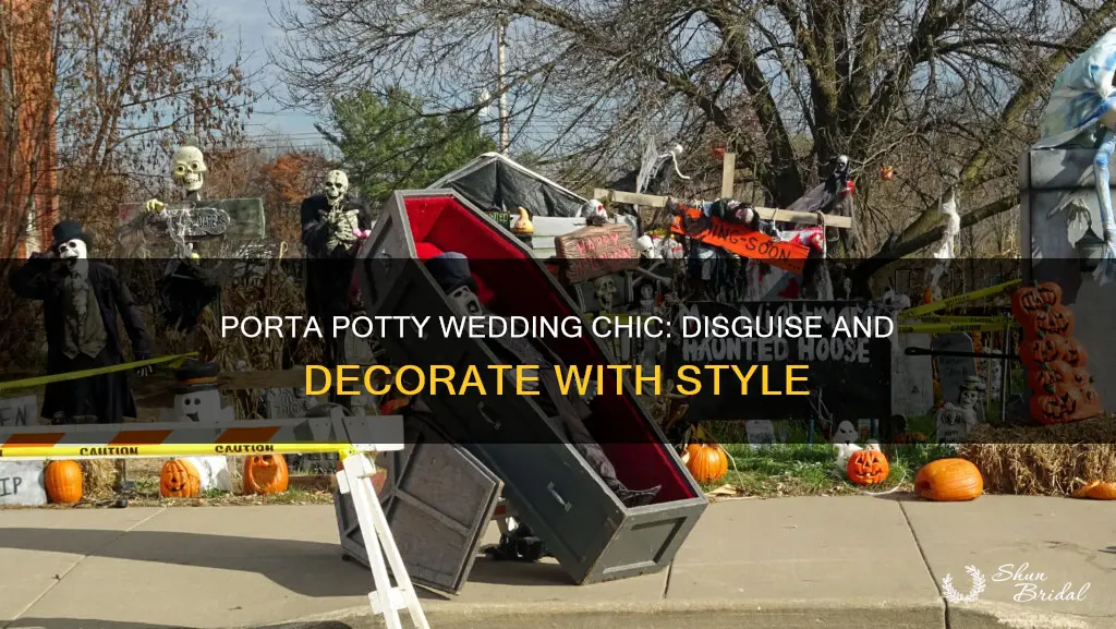 how to dress up a porta potty for a wedding