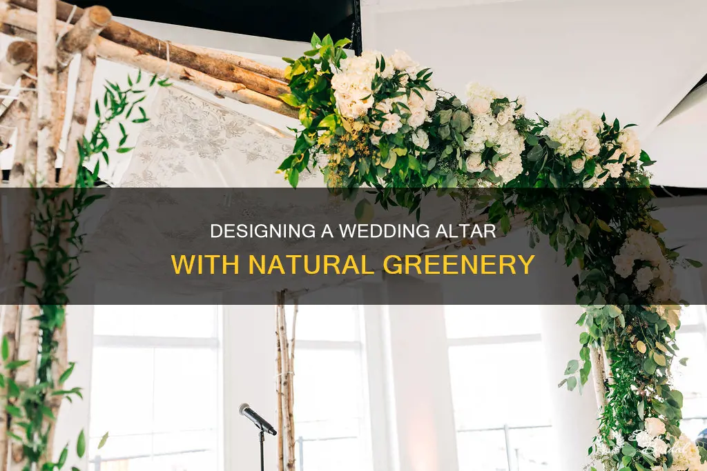how to dress up a wedding altar with greenery