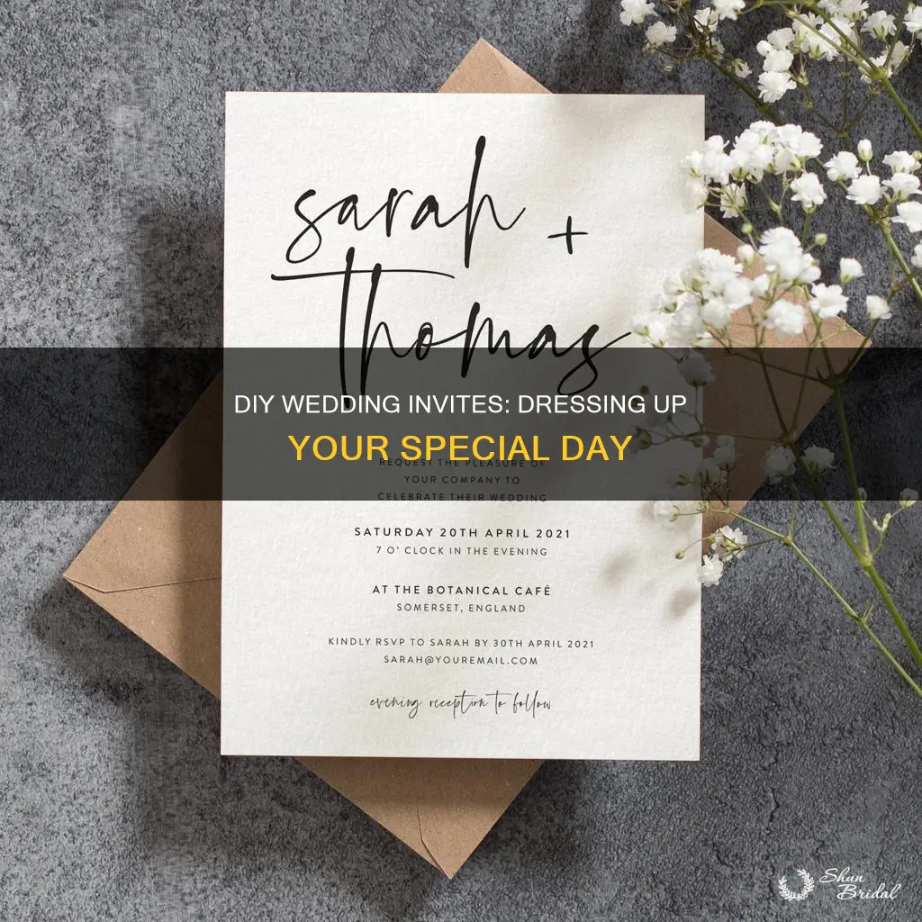 how to dress up diy wedding invitations
