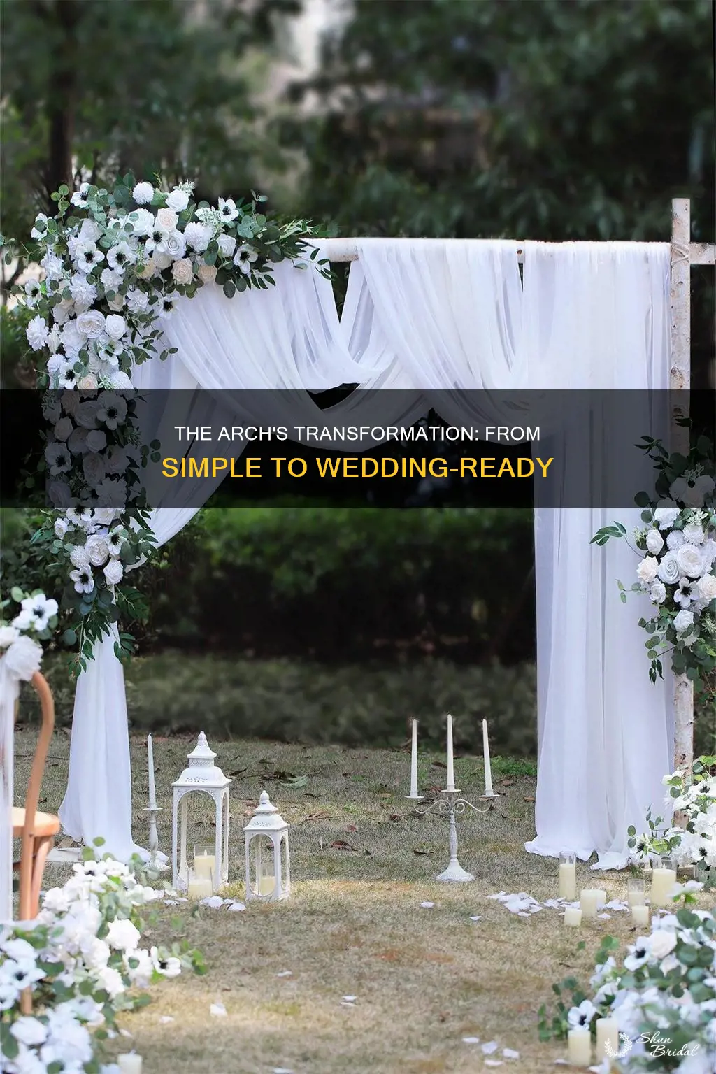 how to dress up wedding rental arch