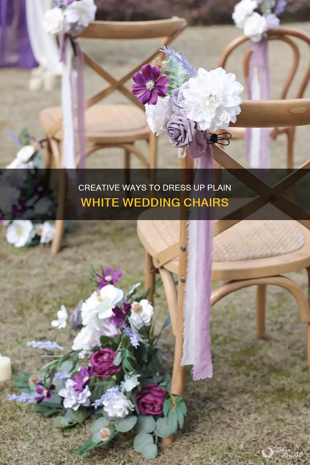 how to dress up white wedding chairs