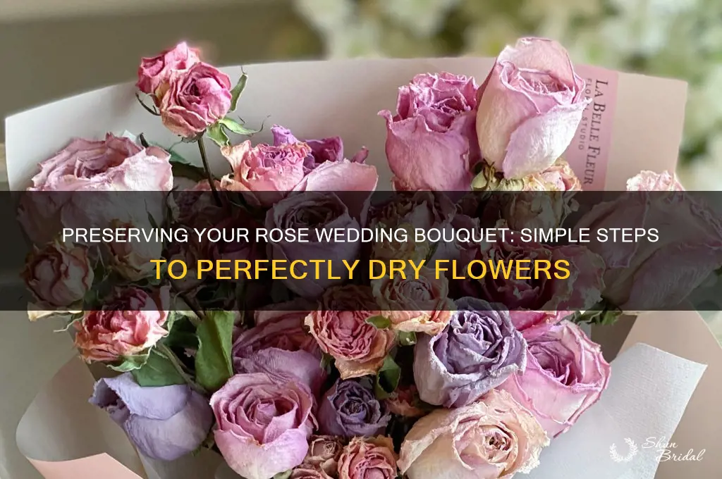 how to dry a rose wedding bouquet