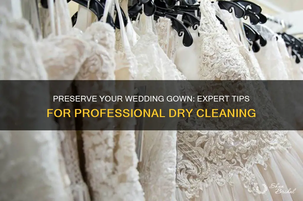 how to dry clean wedding gown