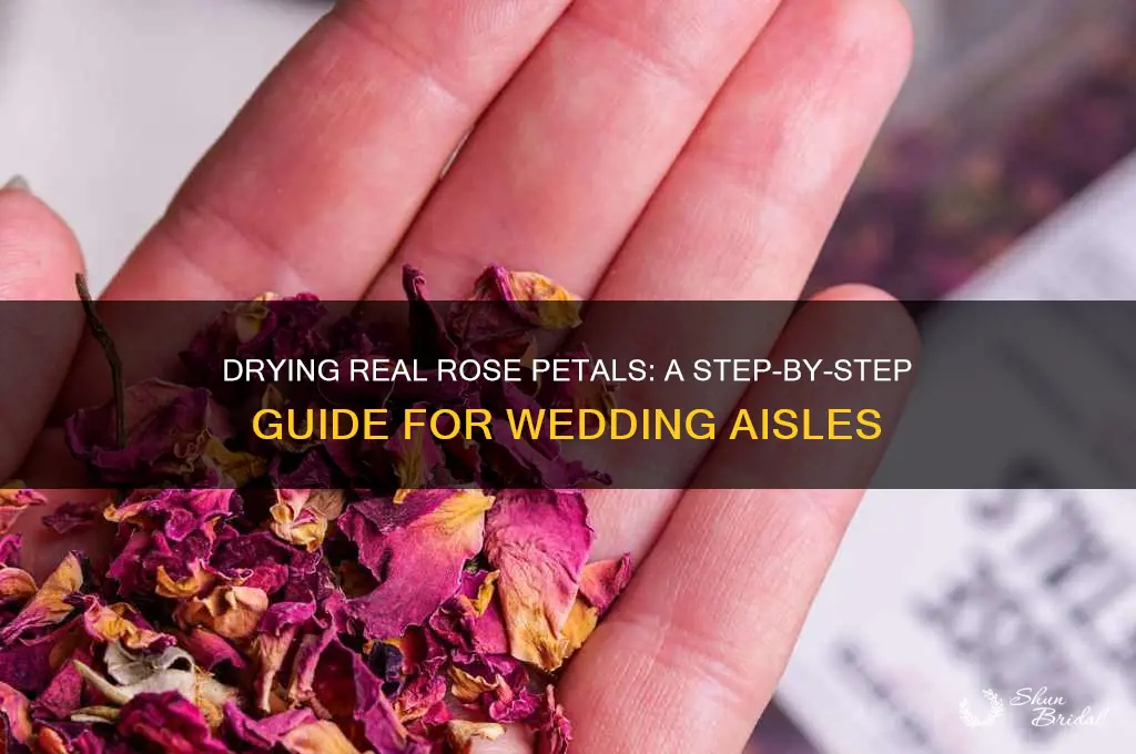 how to dry real rose petals for wedding aisle