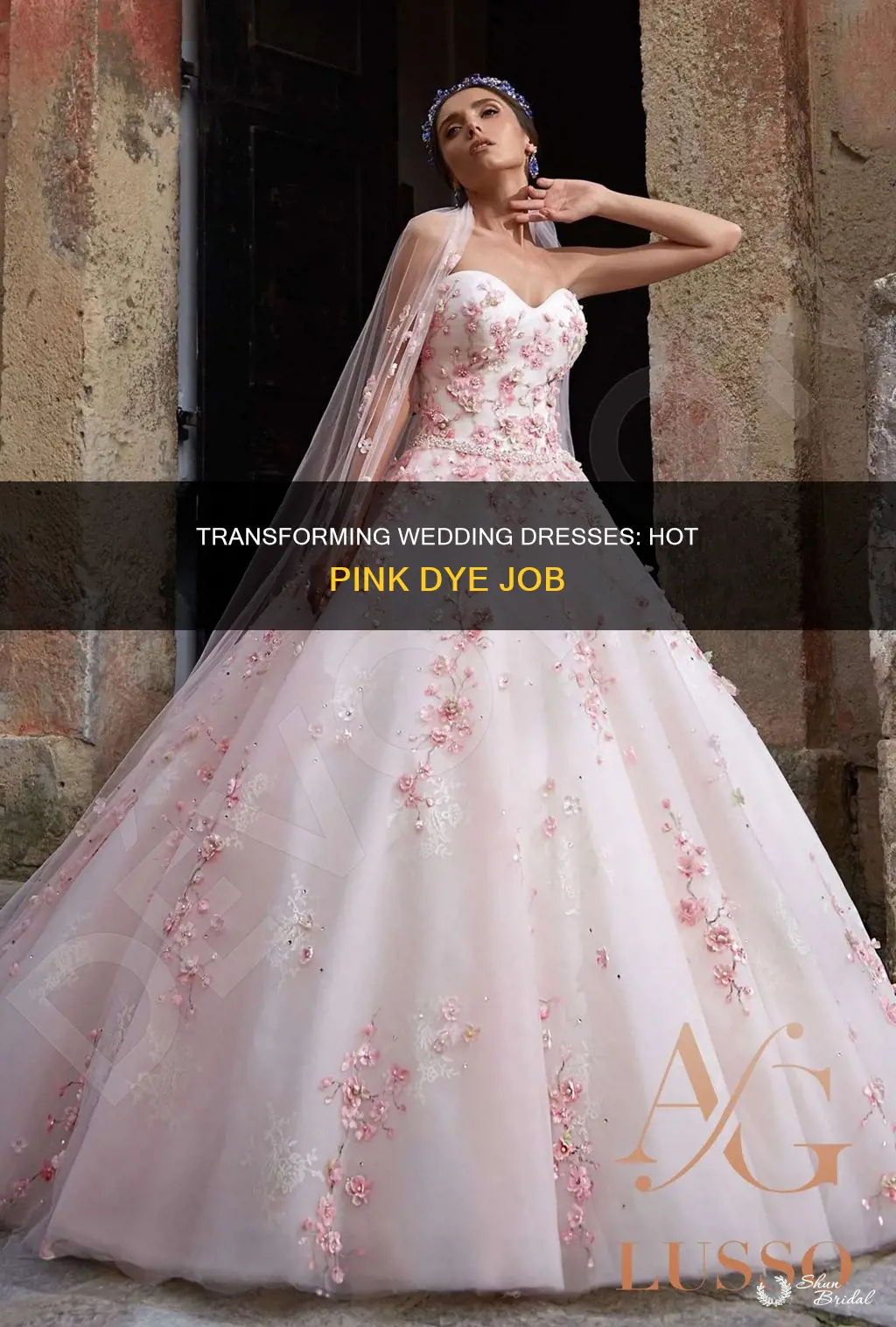 how to dye a wedding dress hot pink