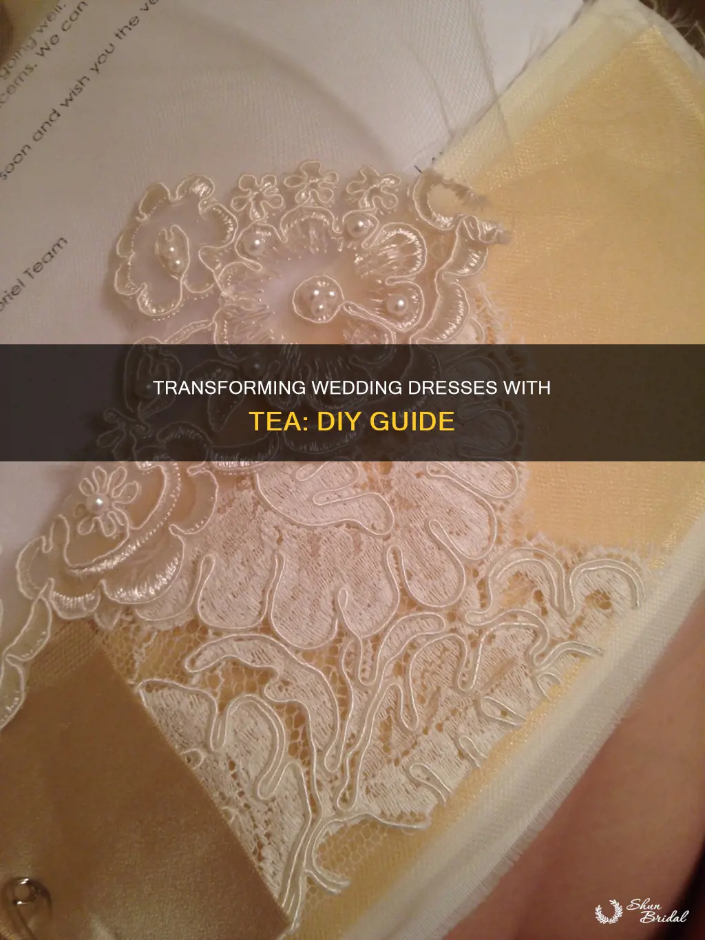 how to dye a wedding dress with tea