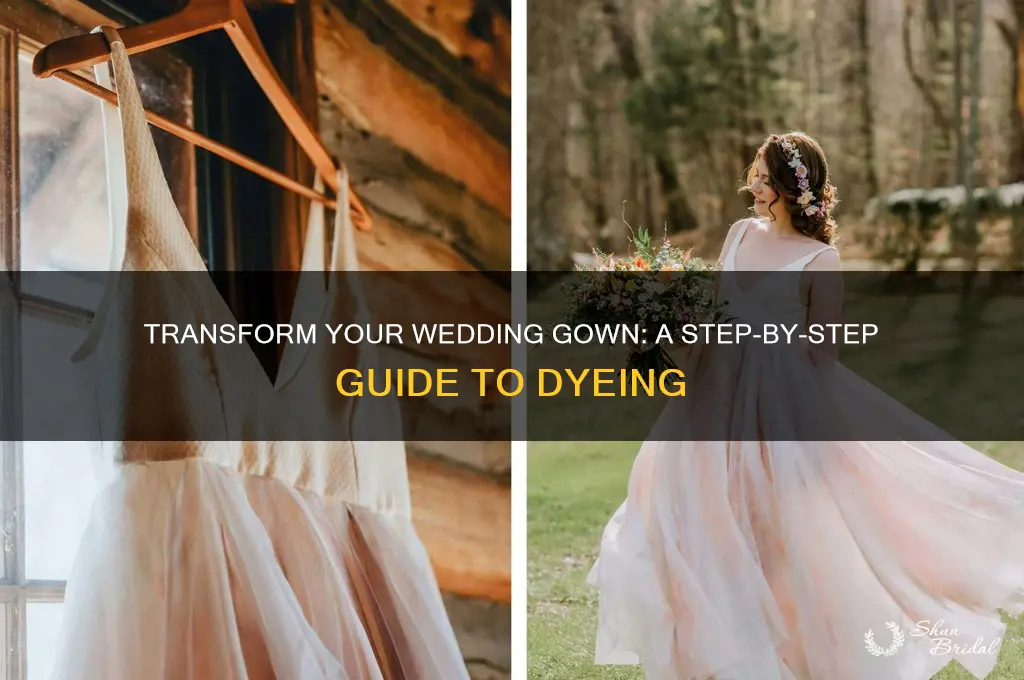 how to dye a wedding gown