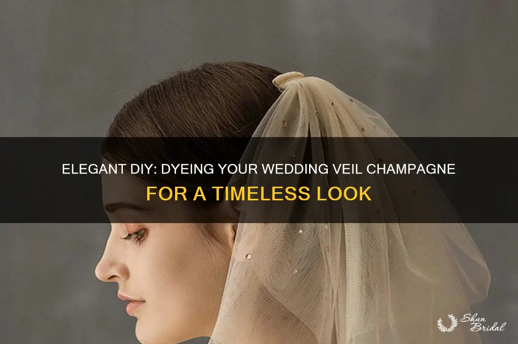 how to dye a wedding veil champagne