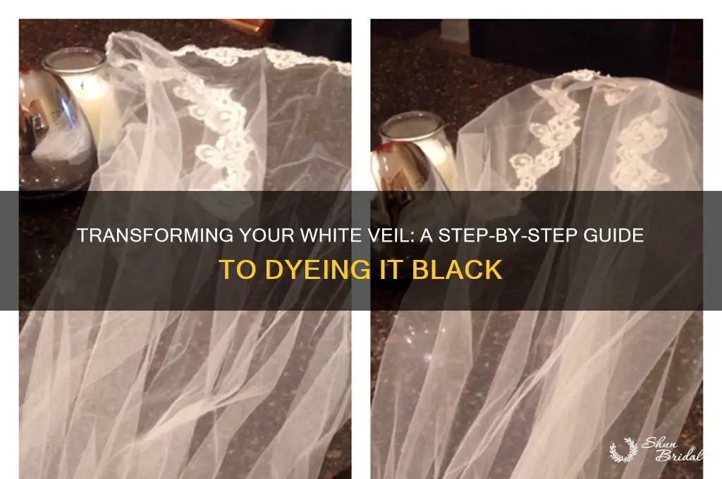 how to dye a white veil black