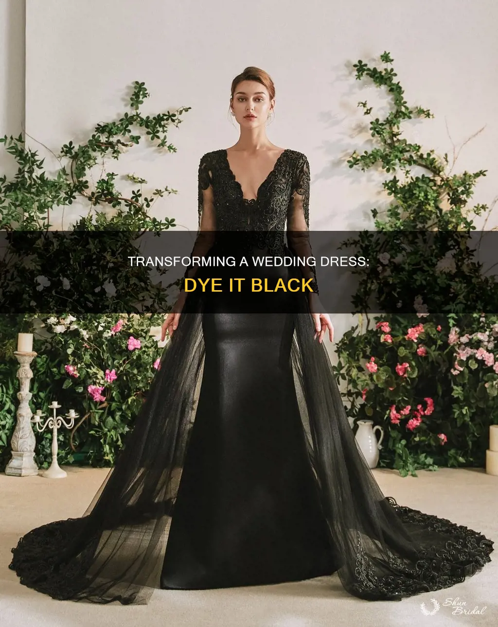 how to dye my wedding dress black