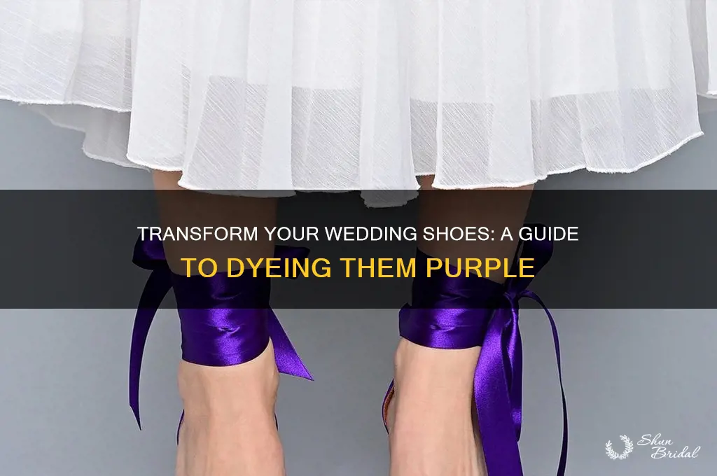 how to dye wedding shoes purple