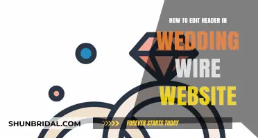 Customizing Your Wedding Website: A Guide to Editing Headers on WeddingWire
