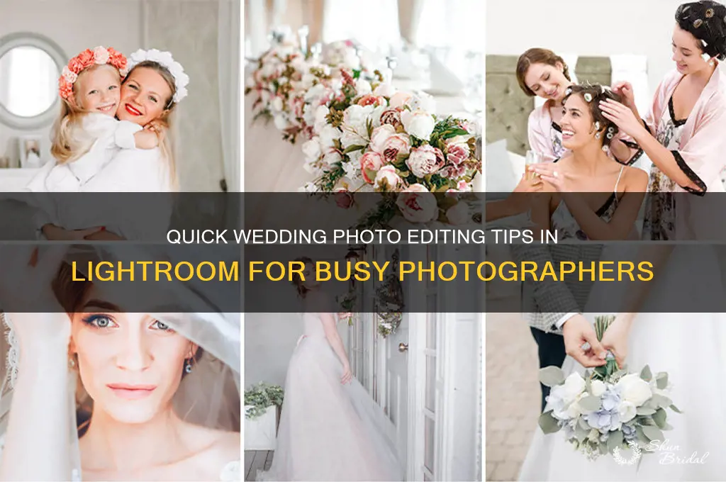 how to edit wedding fast in lightroom
