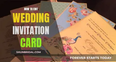 Designing Your Wedding Invitation: Tips for Editing