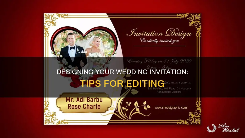 how to edit wedding invitation card