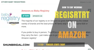 Editing Your Amazon Wedding Registry: A Step-by-Step Guide