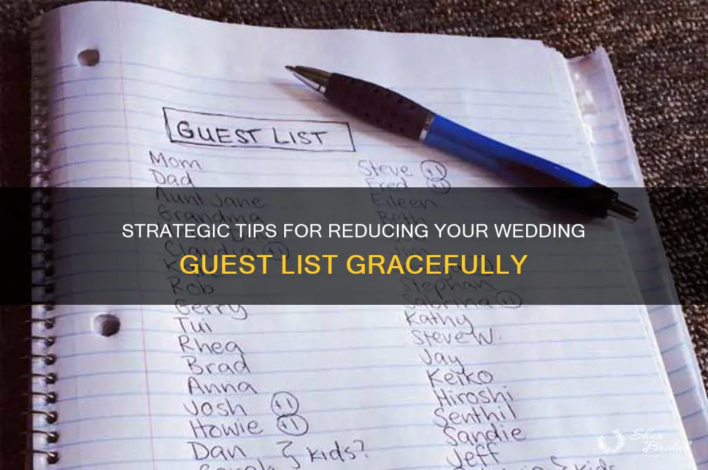 how to eliminate guests from wedding