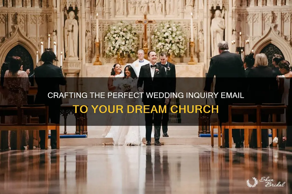 how to email a church about a wedding